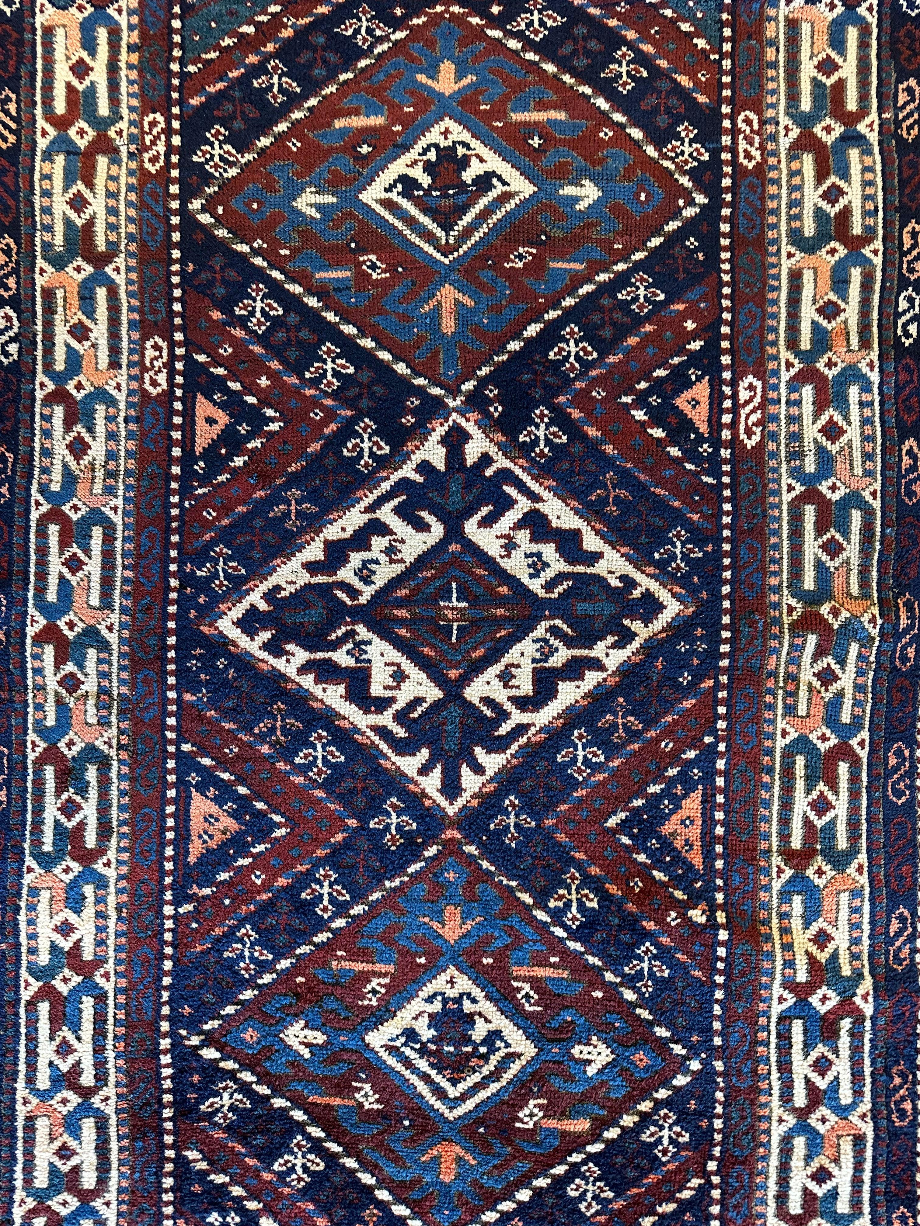 1920’s Antique Kurdish Rug 3’6”x6’3”