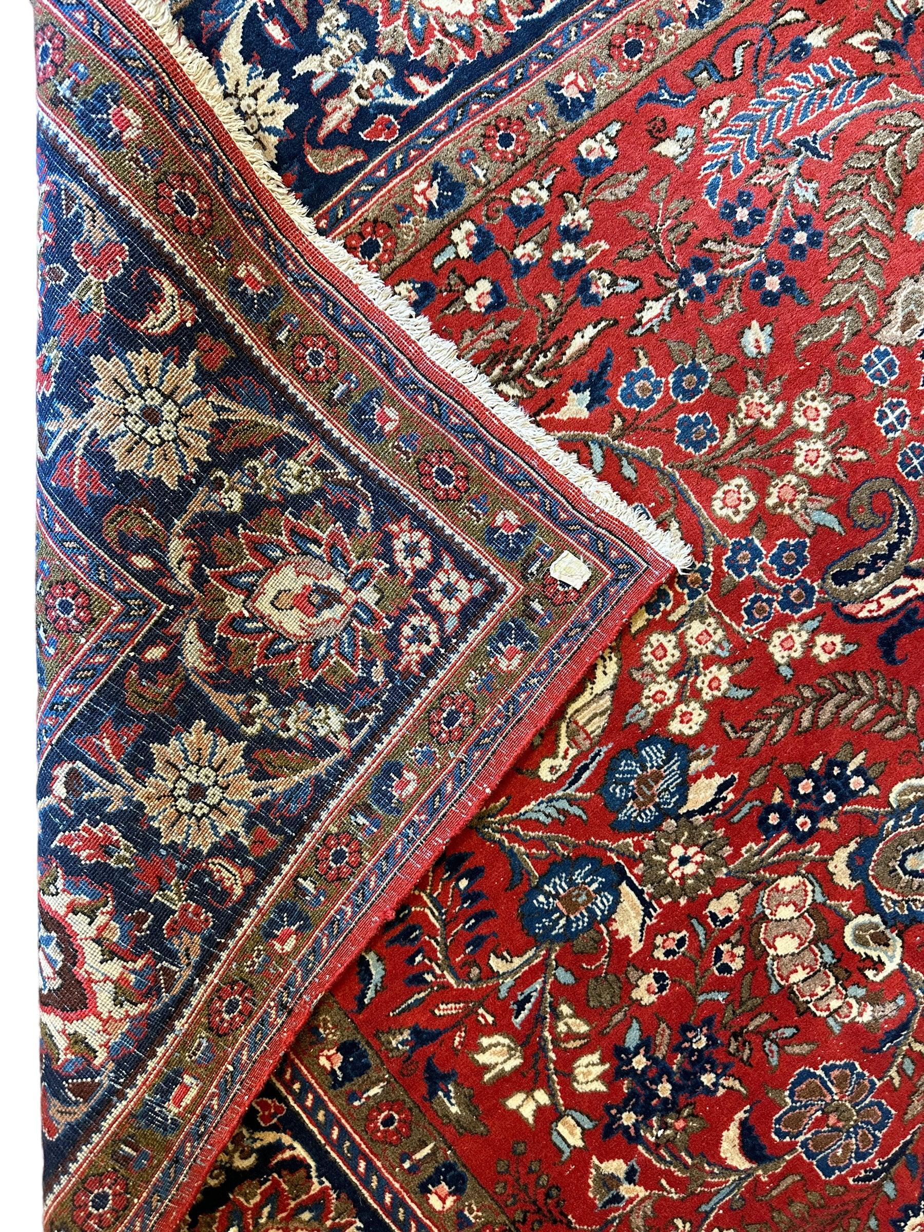 1940s Persian Yazd Area Rug 7’11” X 10’10″