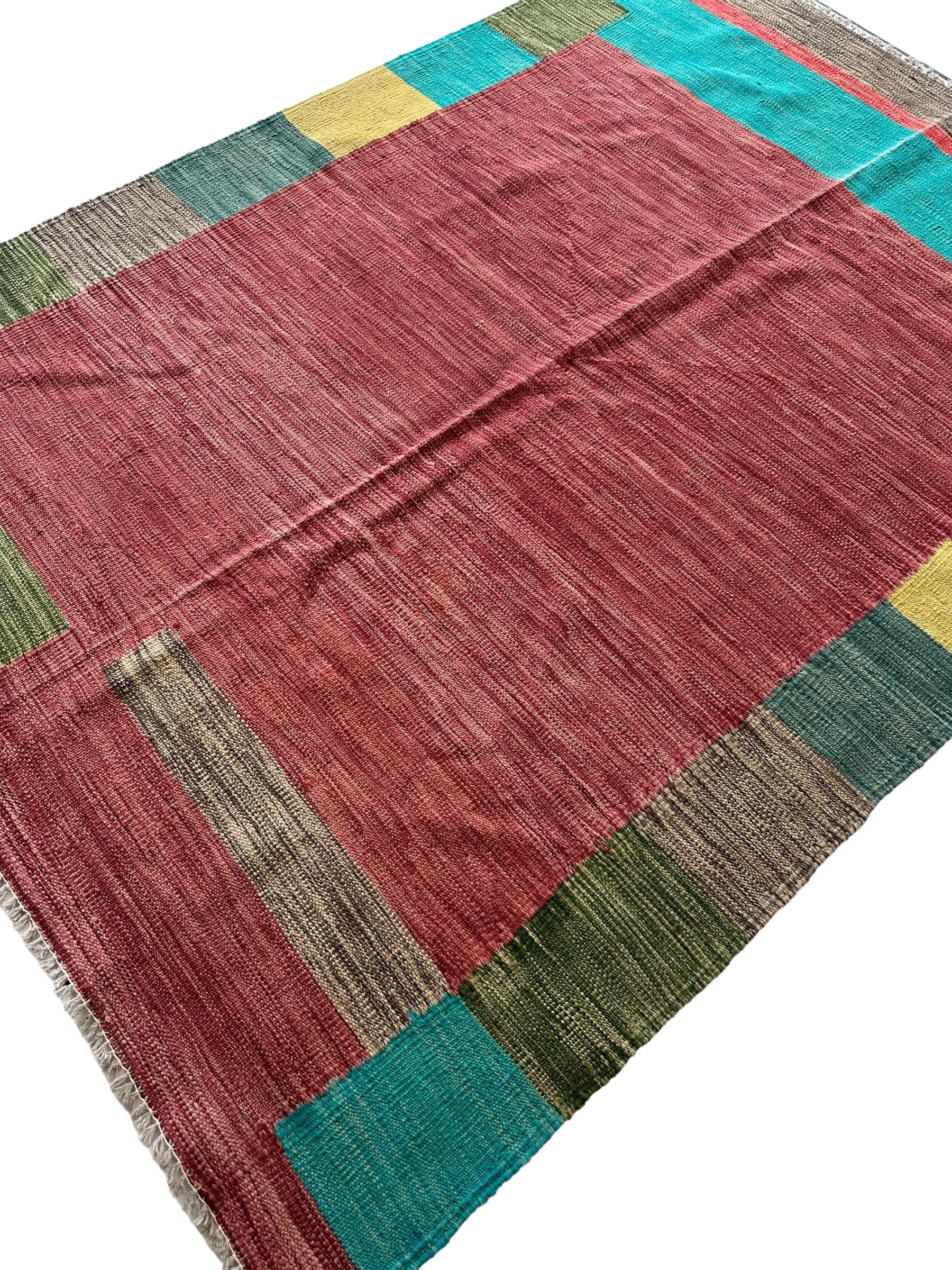 Afghani Chobi Kilim Rug 4’6’ x 6’4”