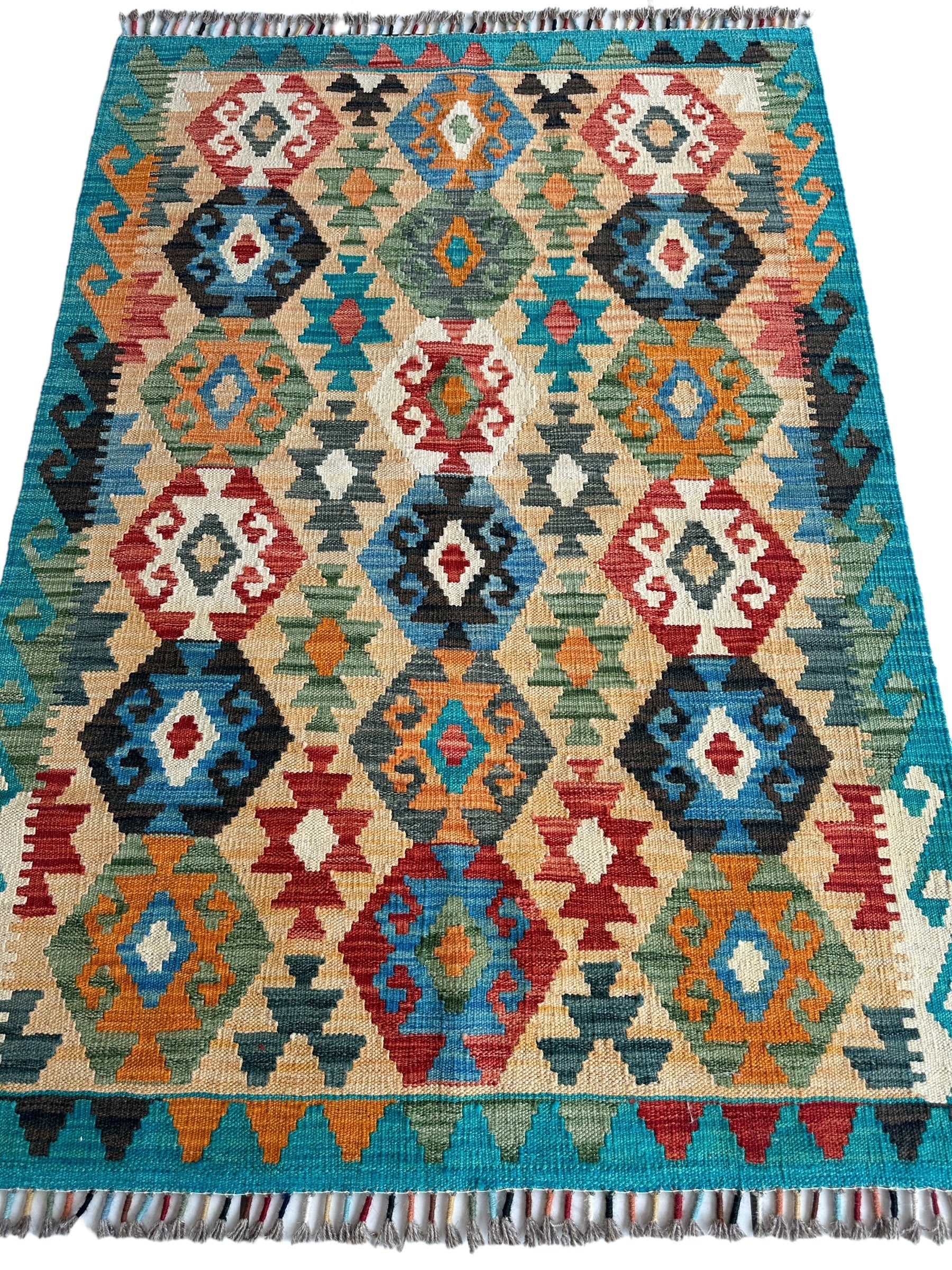 Afghani Chobi Kilim Rug 3’5” x 5’1”