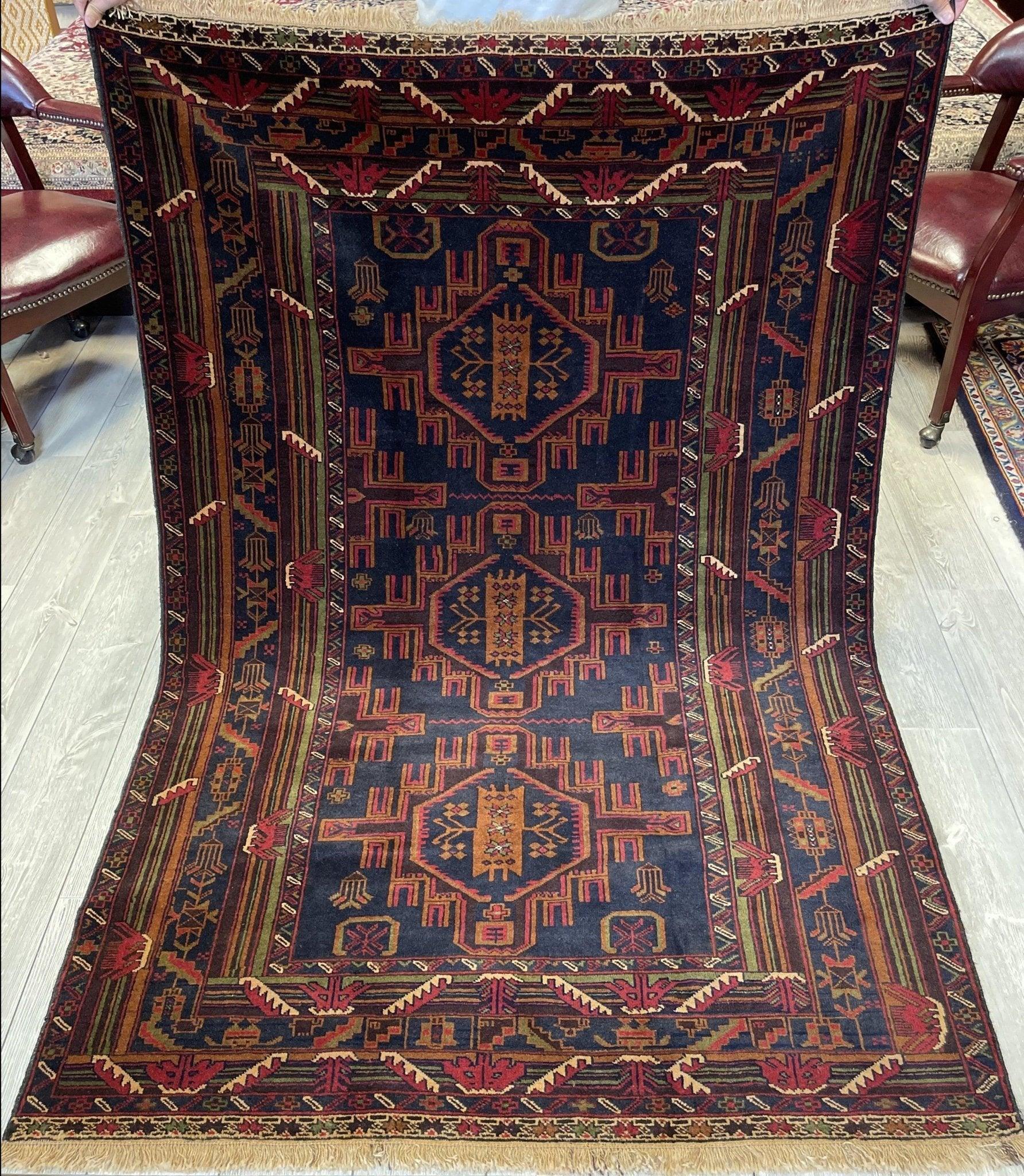 Afghani Area Rug I Tribal Baluchi 4’6” x 6’8”