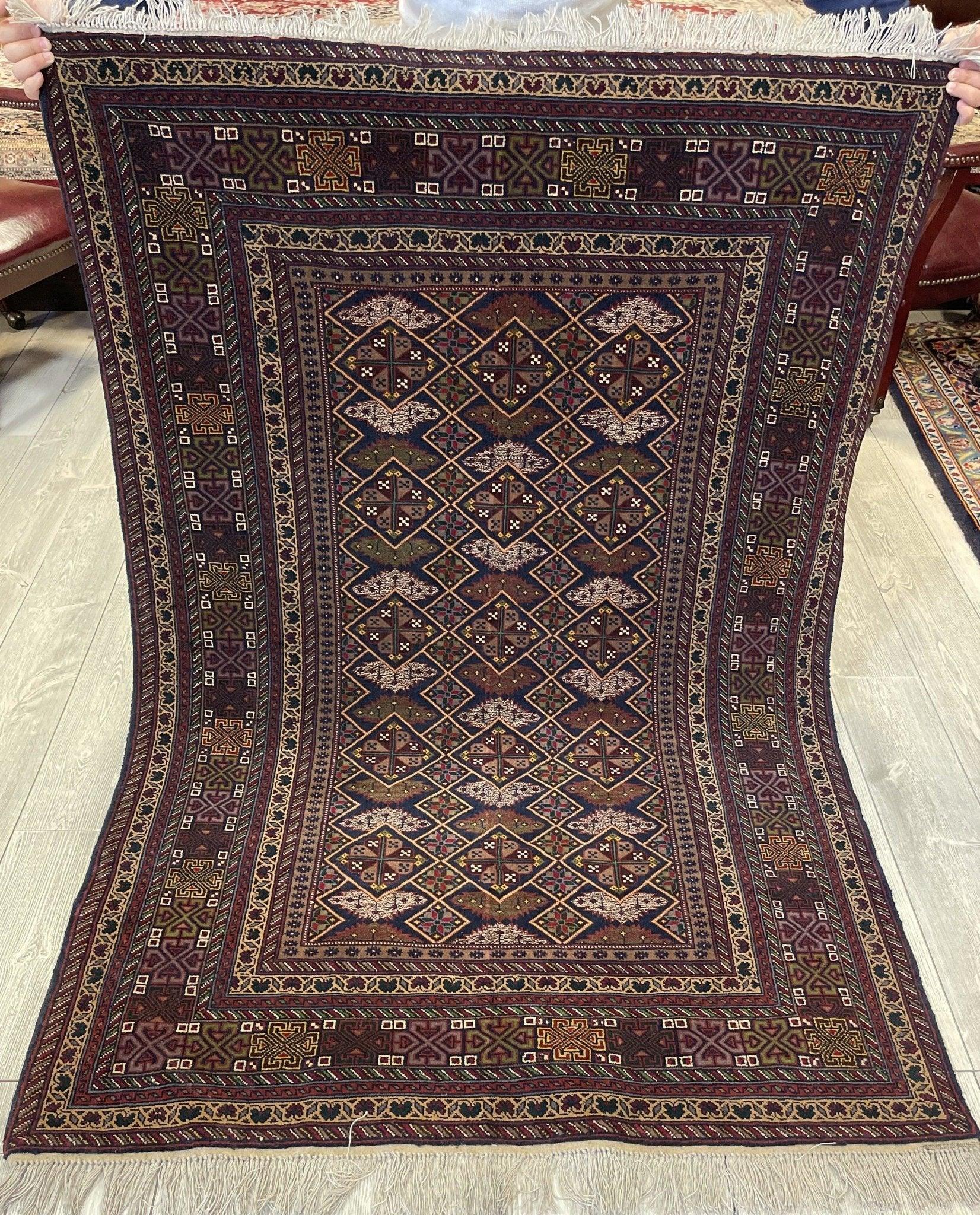 Afghani Area Rug I Zahir Shahi Herati 4x6 Ft